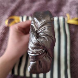 Lele Sadoughi Metallic Faux-Leather Knotted Headband, NWOT